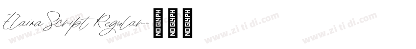 ElainaScript Regular字体转换 ElainaScript Regular字体转换